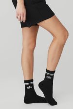 Alo Unisex Half-crew Throwback Sock - Image 1