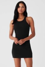 Alo Goddess Ribbed Go-to Dress - Image 1