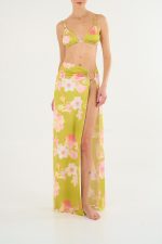 Sony-4769 LIME ELI LONG SKIRT - Image 1