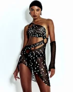vestido-curto-ouro-preto-317244 DRESS CORTO AMC - Imagen 1